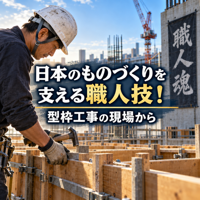 日本のものづくりを支える職人技！型枠工事の現場から